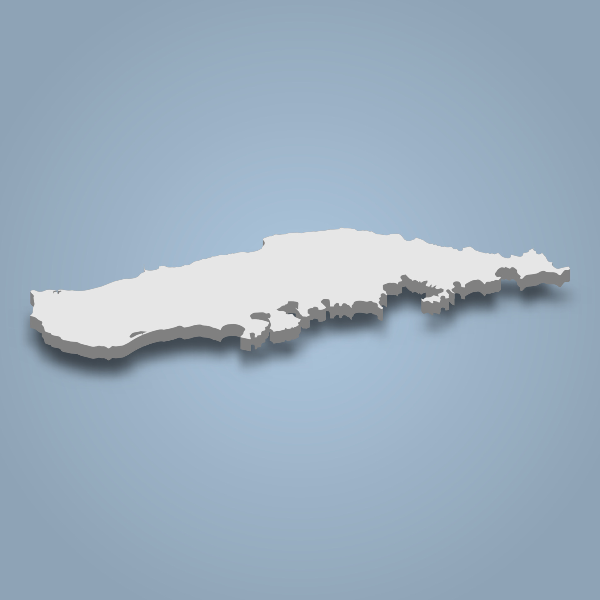 3d isometric map of Vieques is an island in Puerto Rico 8068987 Vector