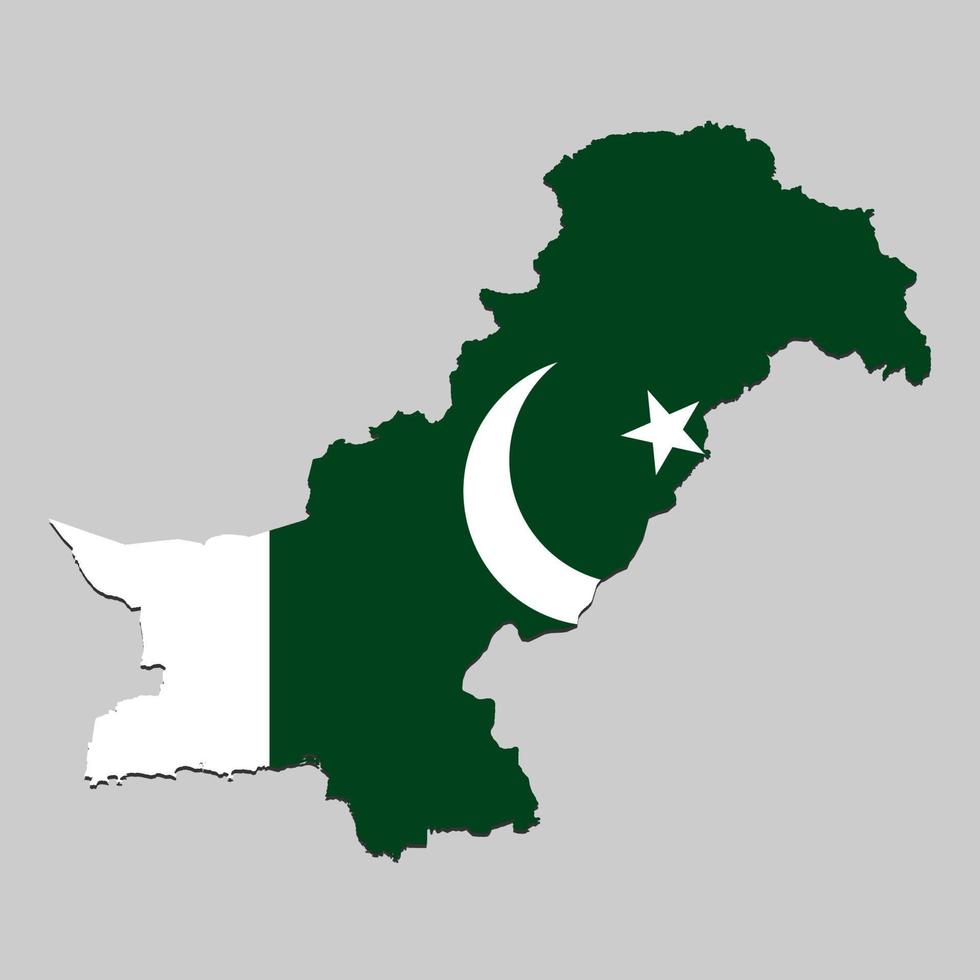 Map with national flag vector