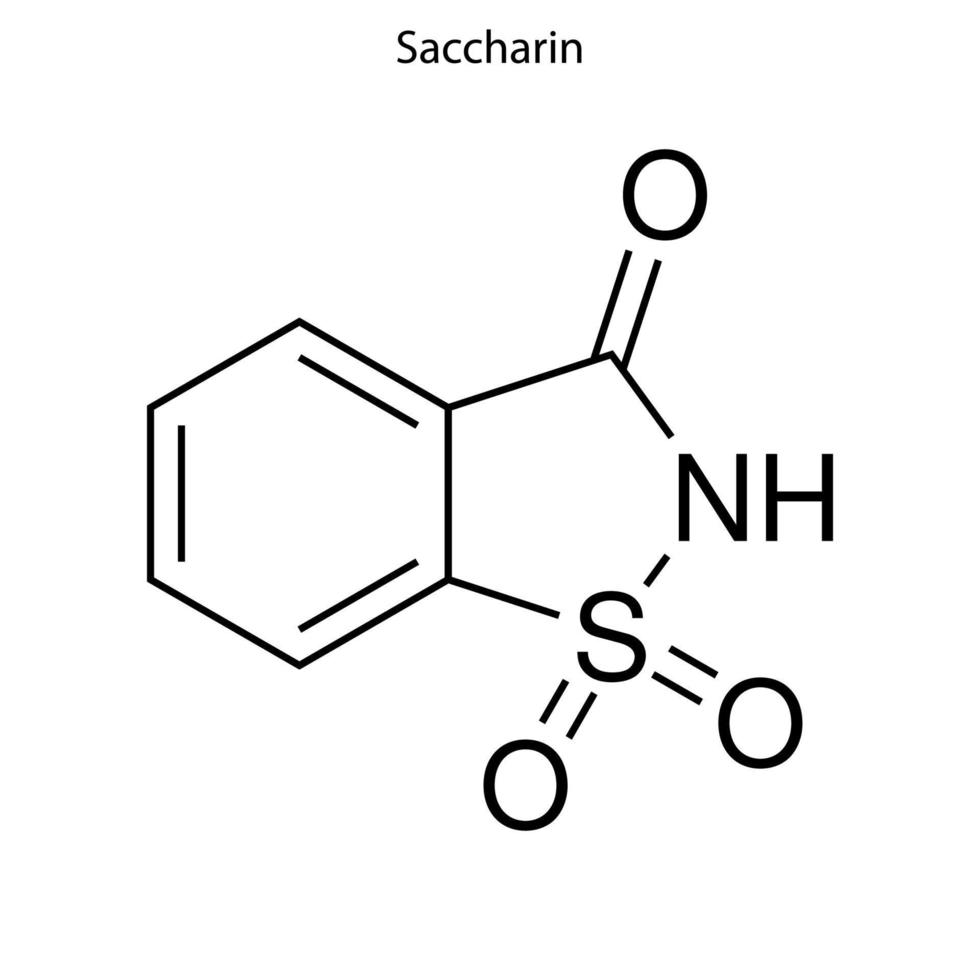 Skeletal formula of chemical molecule. vector