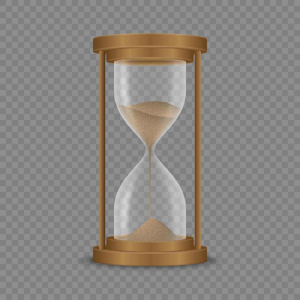 Sand hourglass clock vector