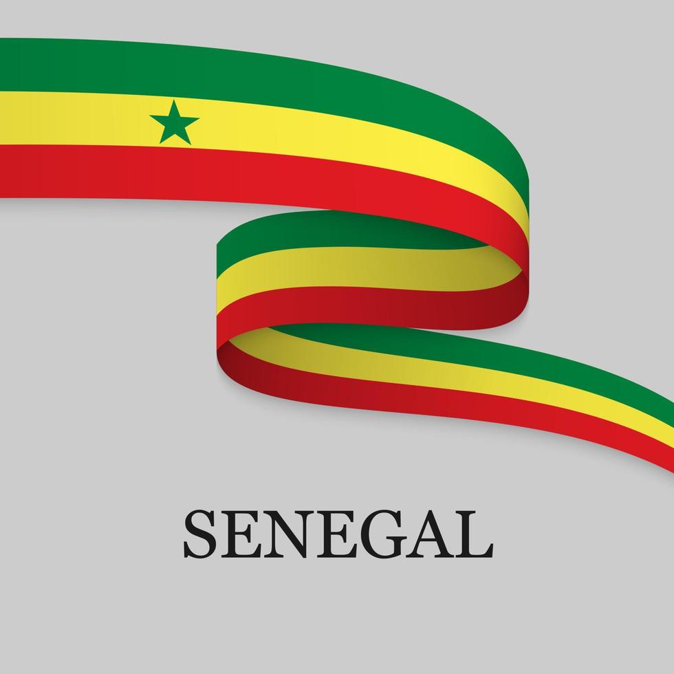 Waving ribbon or banner with flag vector