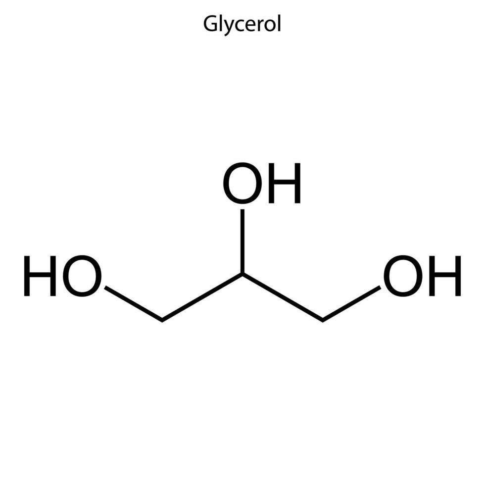 fórmula esquelética de la molécula química. vector