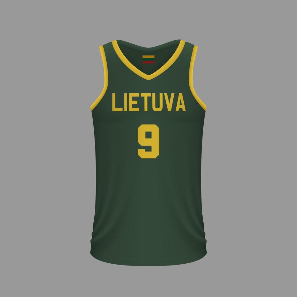 Realistic basketball shirt vector