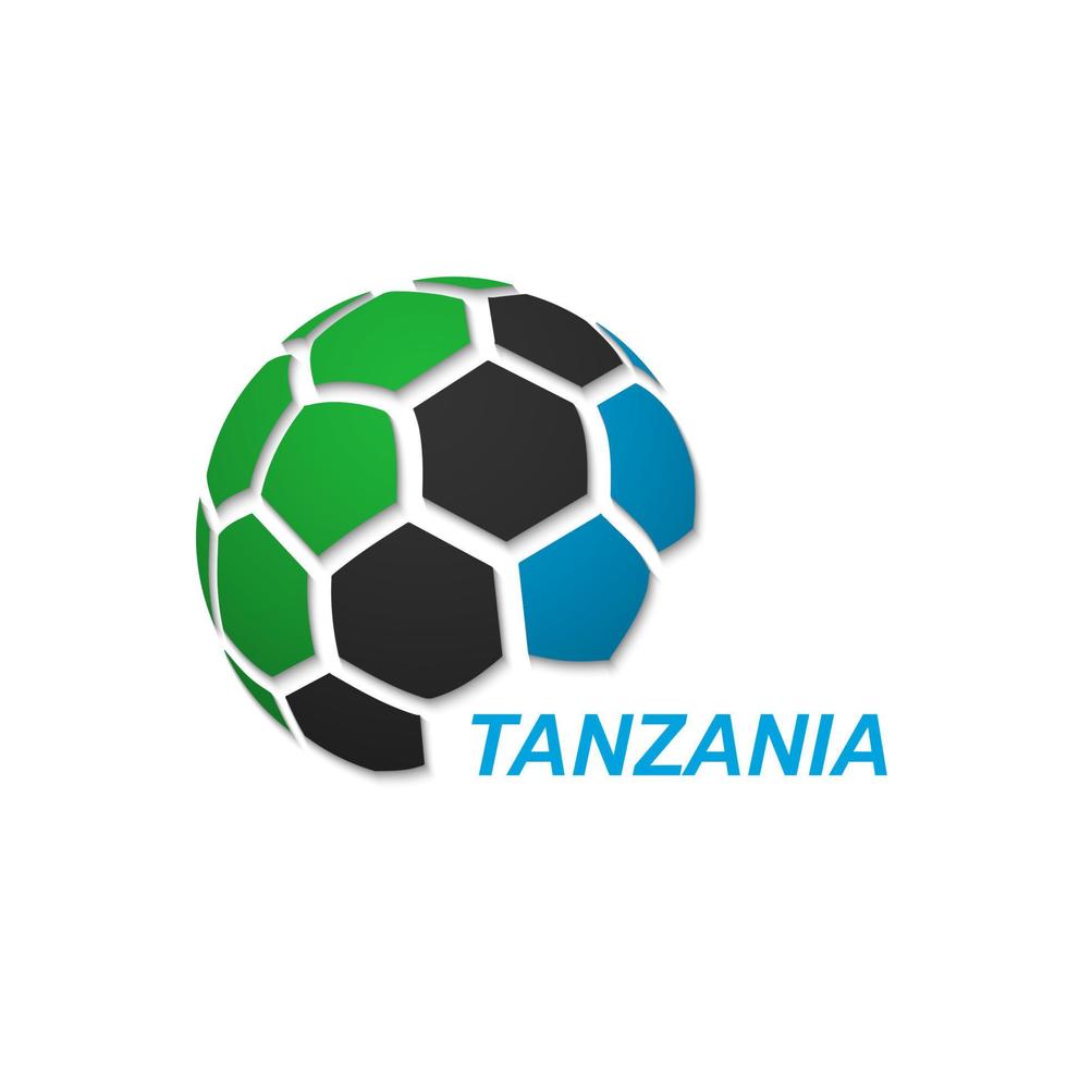 abstract soccer ball with national flag colors vector