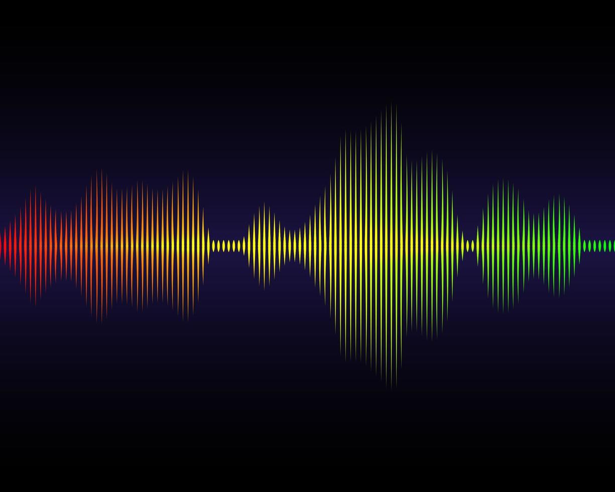 Music sound waves vector