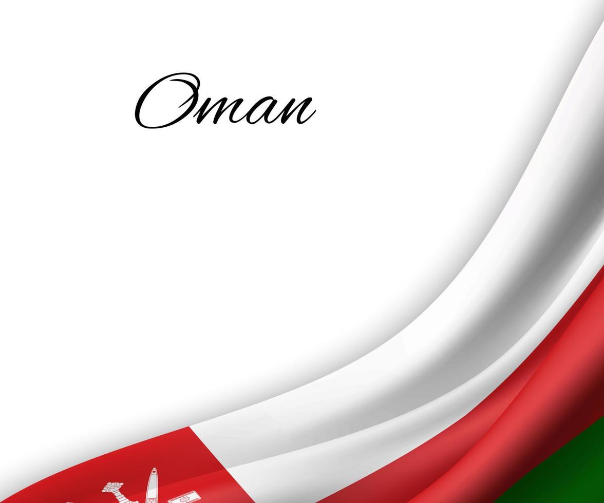 waving flag on white background. vector