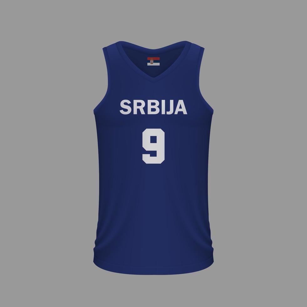 Realistic basketball shirt vector