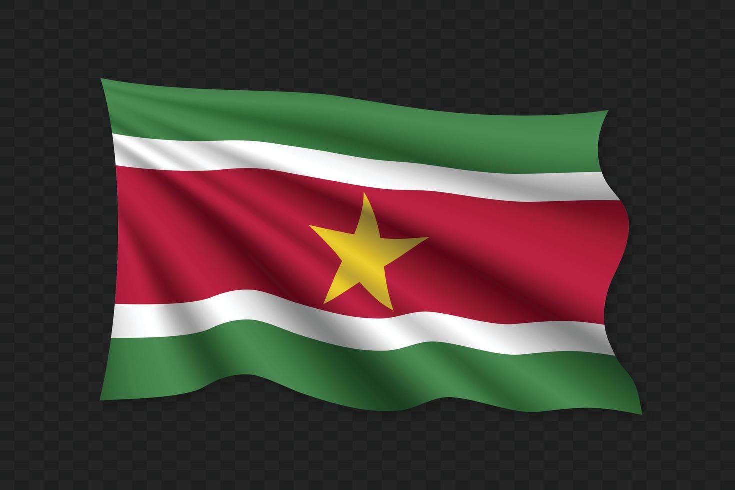 bandera ondeante 3d vector