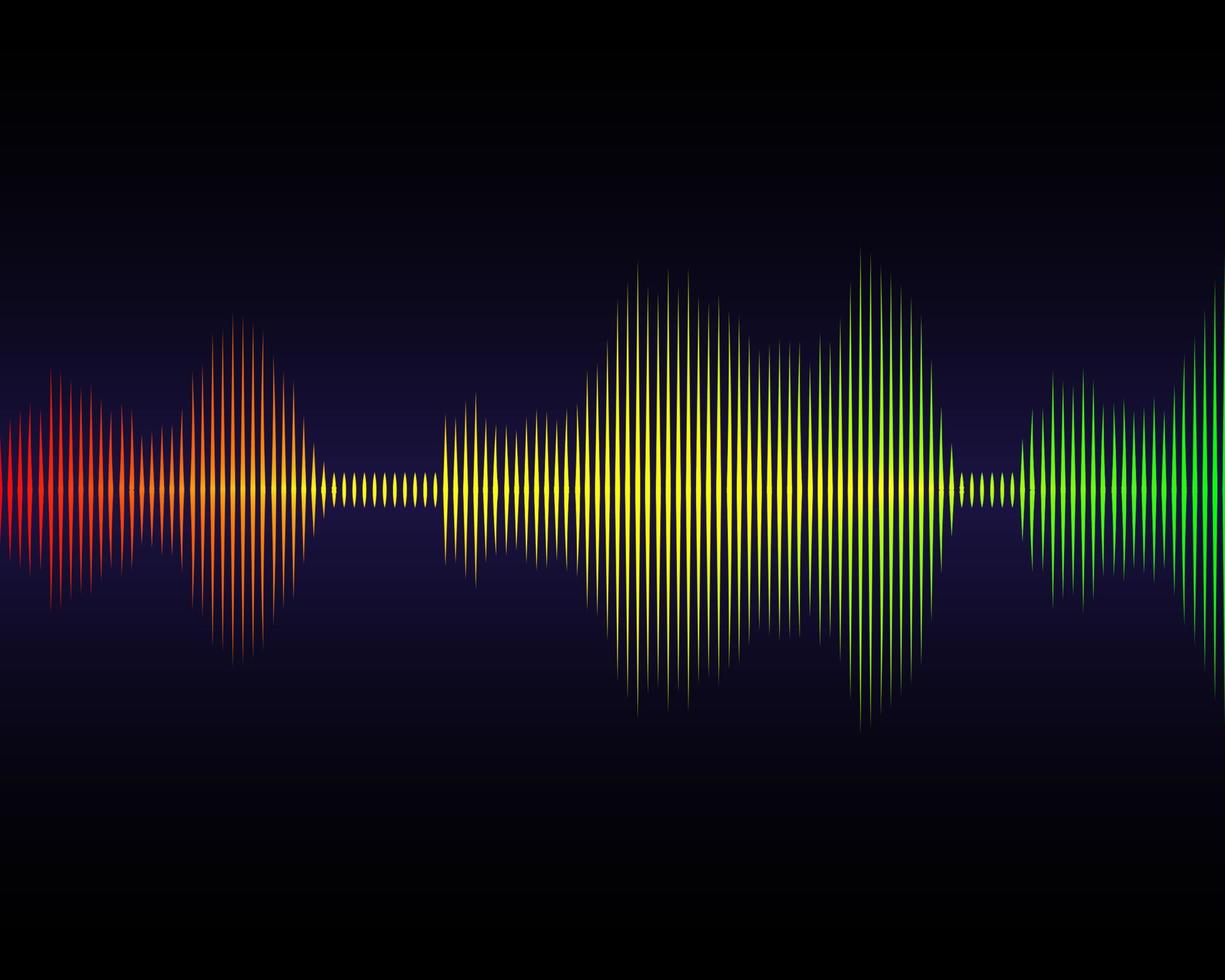 Music sound waves vector