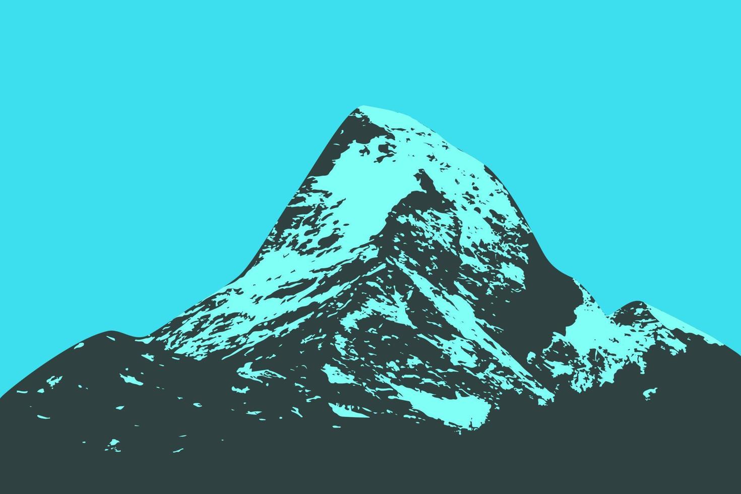 Mountain peak silhouette vector