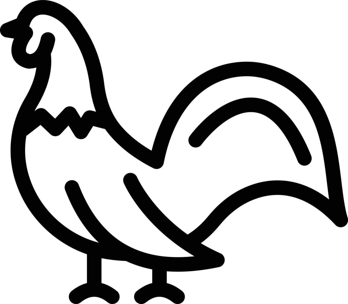 ilustración de vector de pollo en un fondo. símbolos de calidad premium. iconos vectoriales para concepto y diseño gráfico.