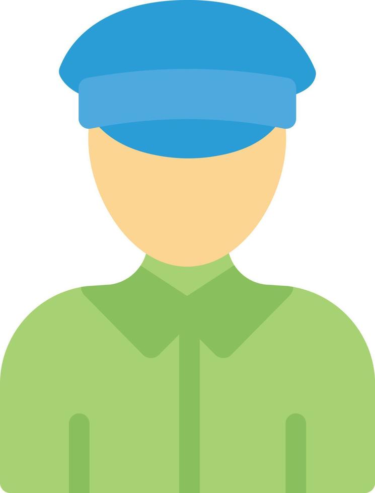 ilustración de vector de hombre de policía en un fondo. símbolos de calidad premium. iconos vectoriales para concepto y diseño gráfico.