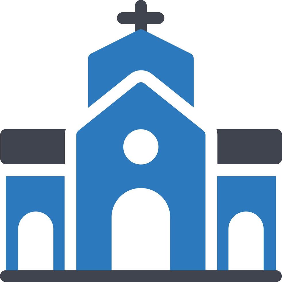 ilustración de vector de iglesia en un fondo. símbolos de calidad premium. iconos vectoriales para concepto y diseño gráfico.