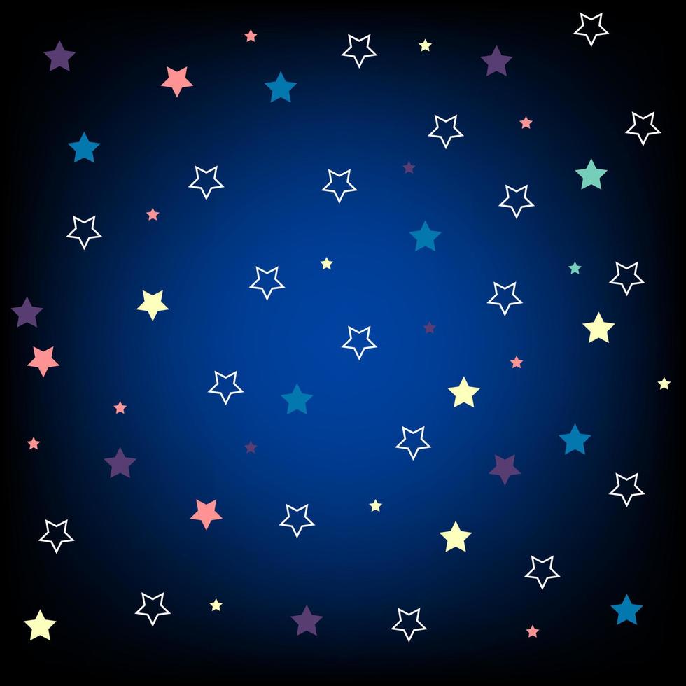 estrella de icono con fondo azul para ilustración de vector de fondo de papel tapiz