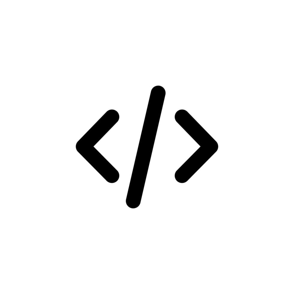 Coding icon template for interface vector illustration