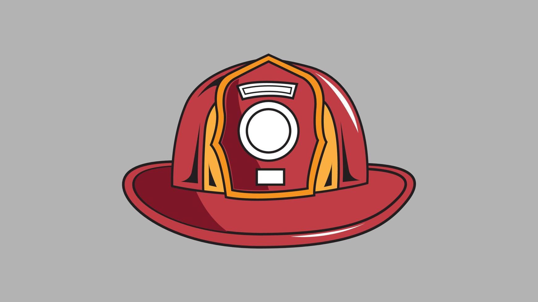 Fire righter helmet vector illustration