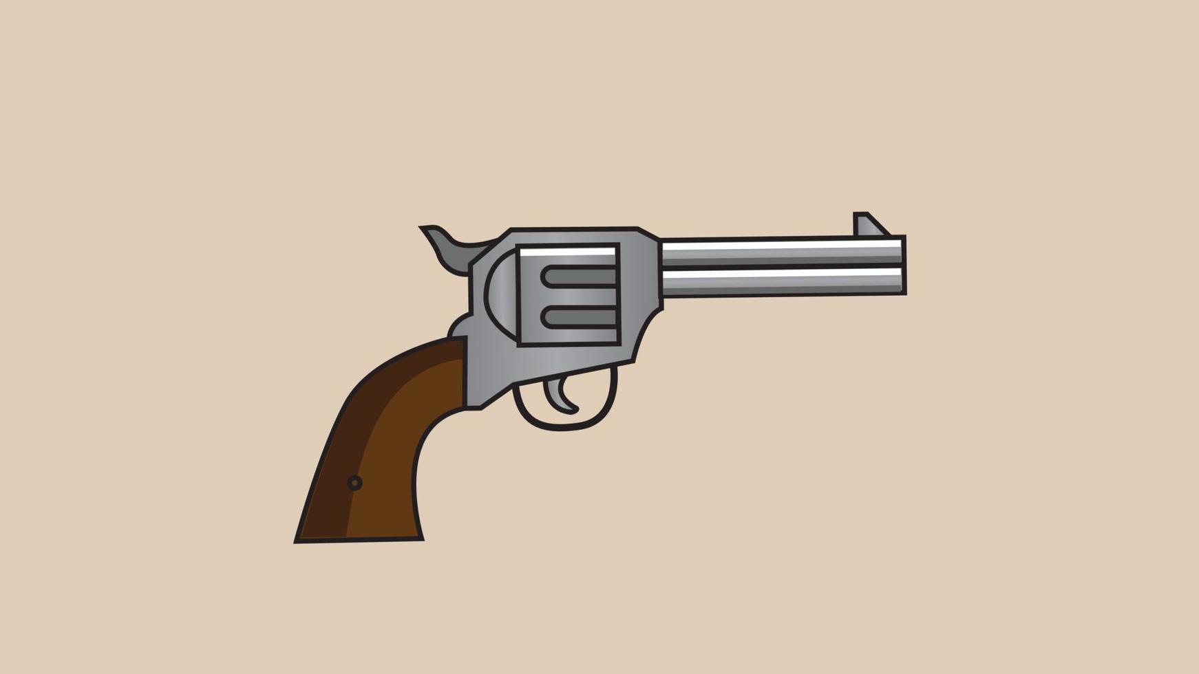 ilustración de vector de icono de pistola de mano