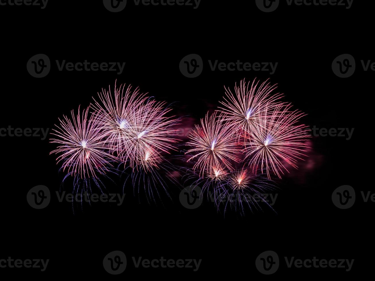 Colorful fireworks explosion in annual festival photo