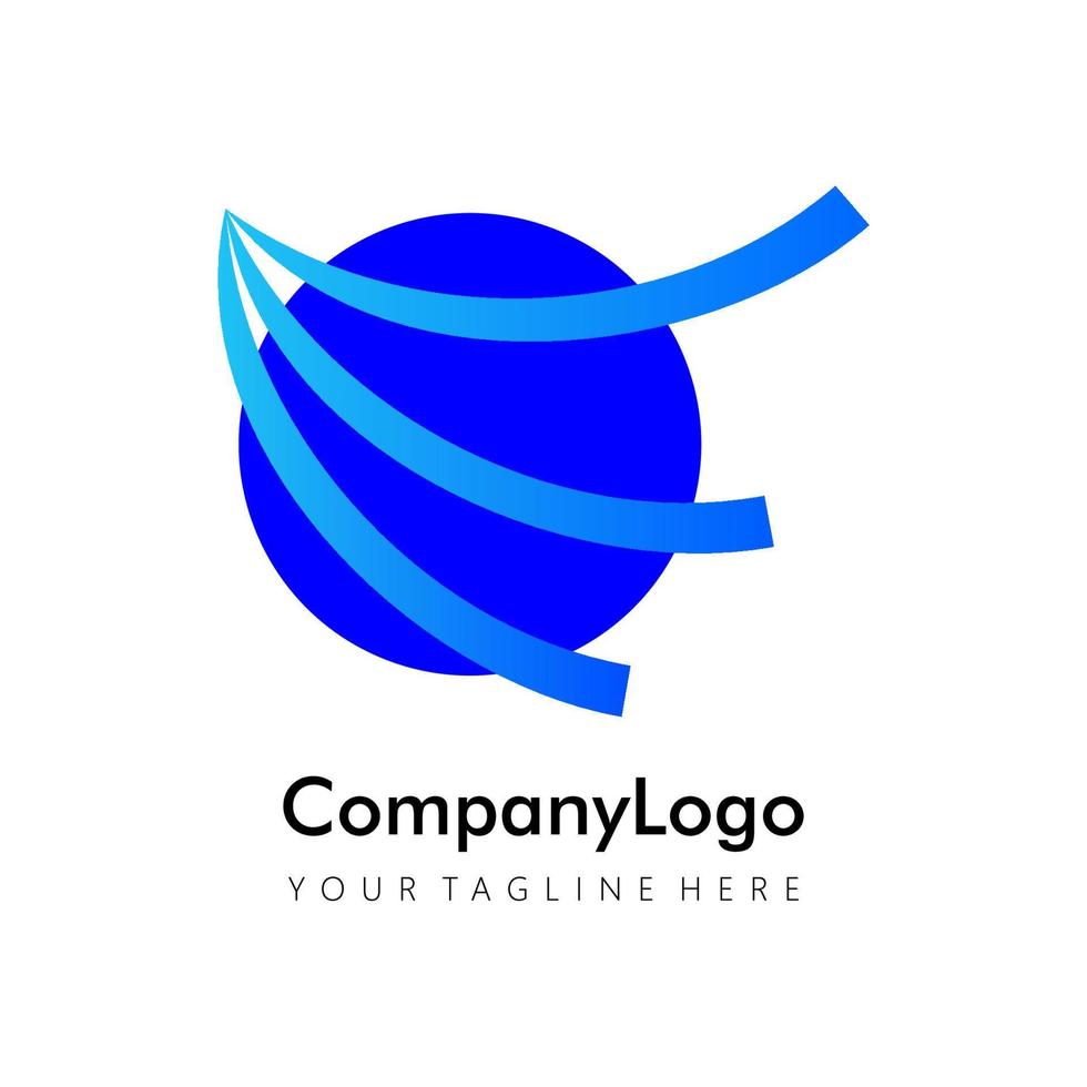 concepto de logotipo gráfico global de negocio de círculo abstracto. vector