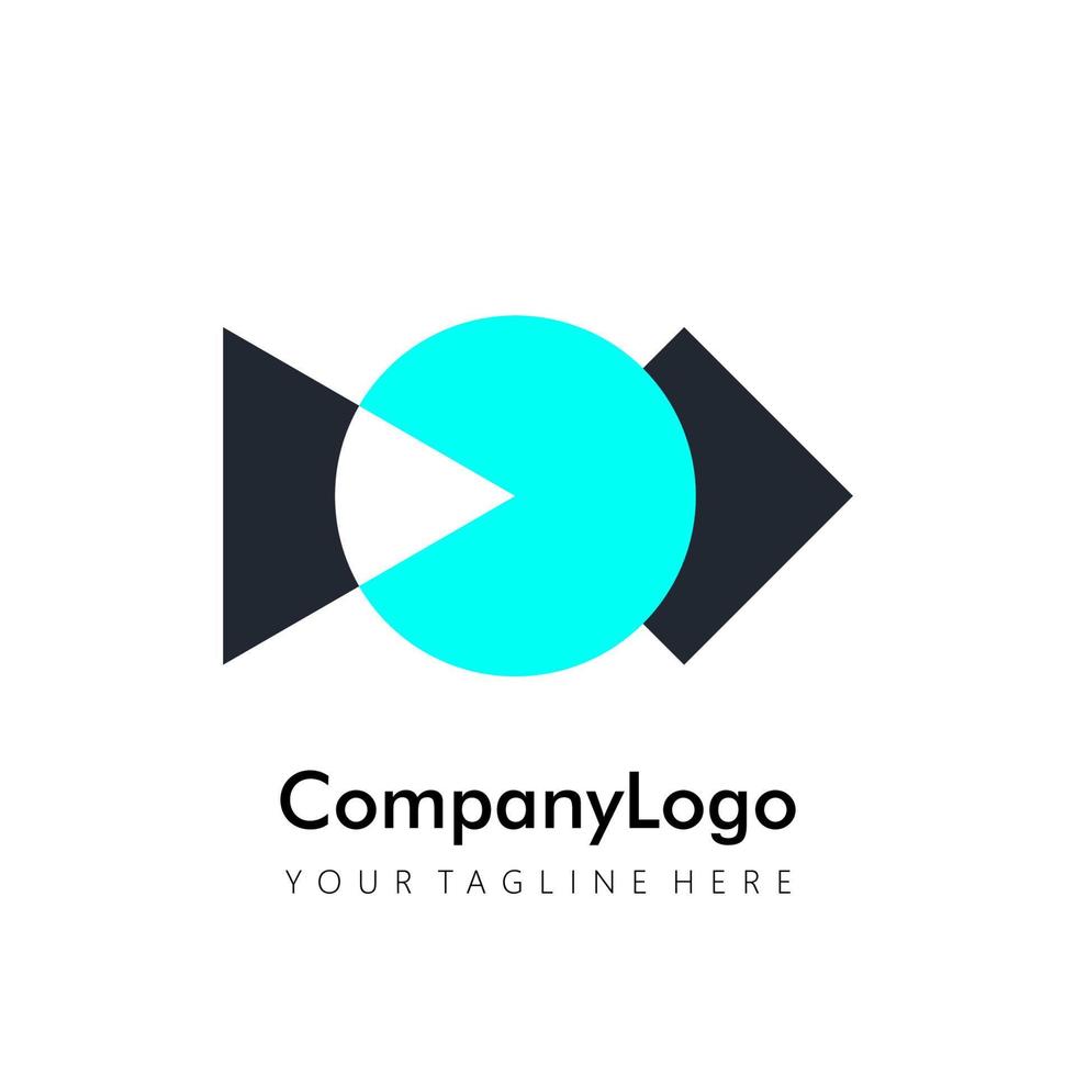 concepto de logotipo geométrico abstracto. plantilla de logotipo de forma dod. vector