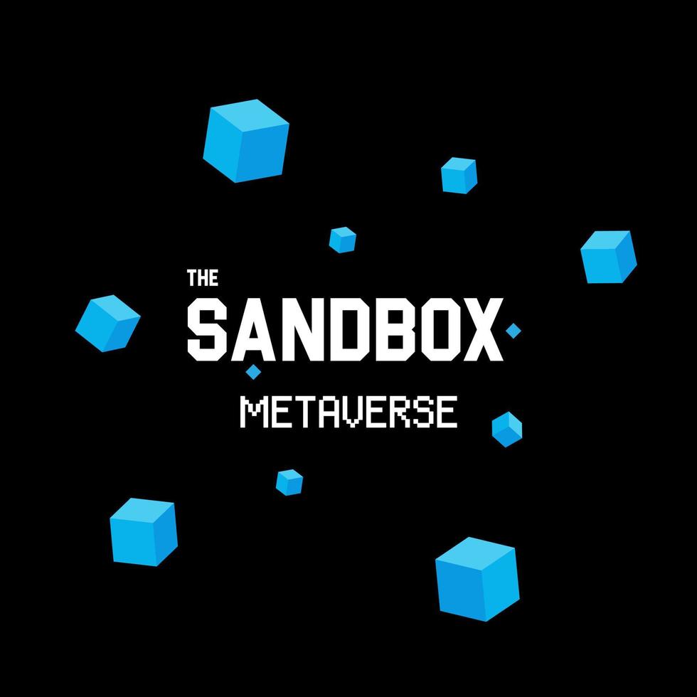 the sandbox metaverse digital game, play to earn, vector illustration