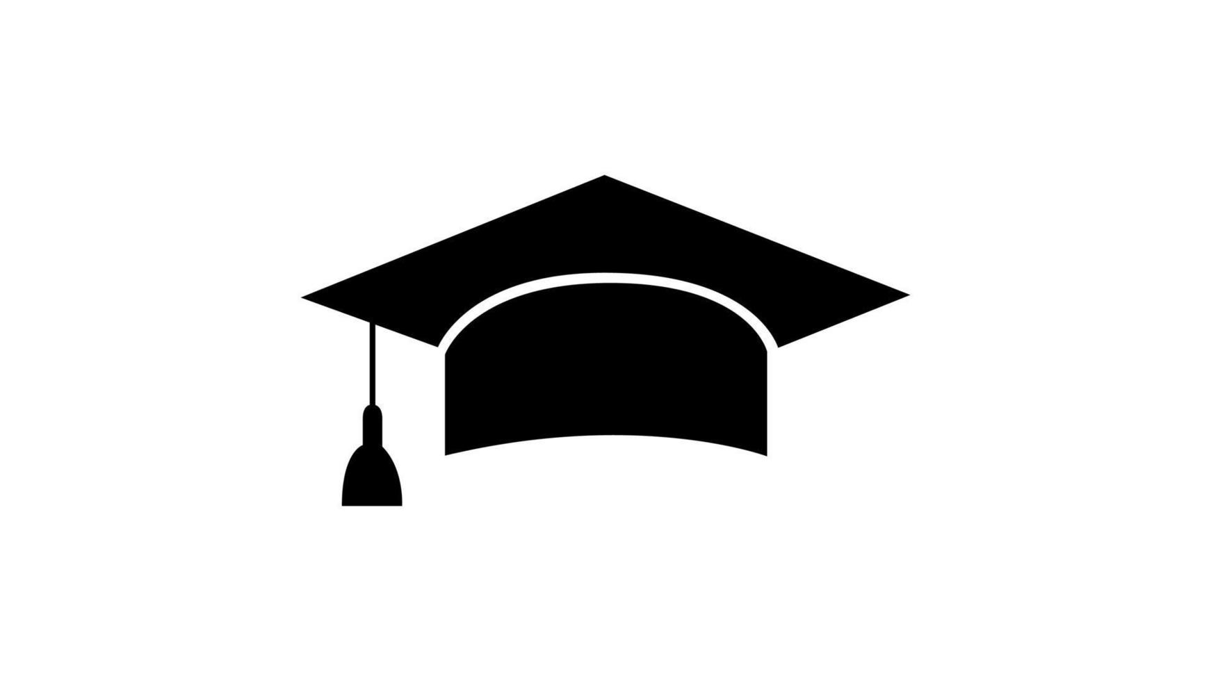 ilustración de vector de icono de sombrero académico de graduación