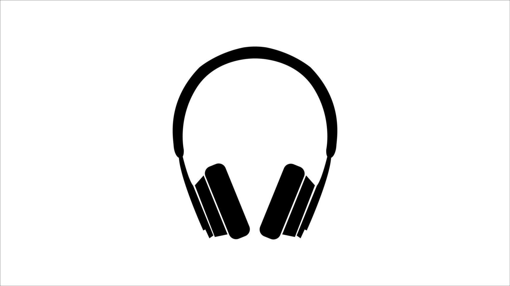 Headphone icon flat vector illustration