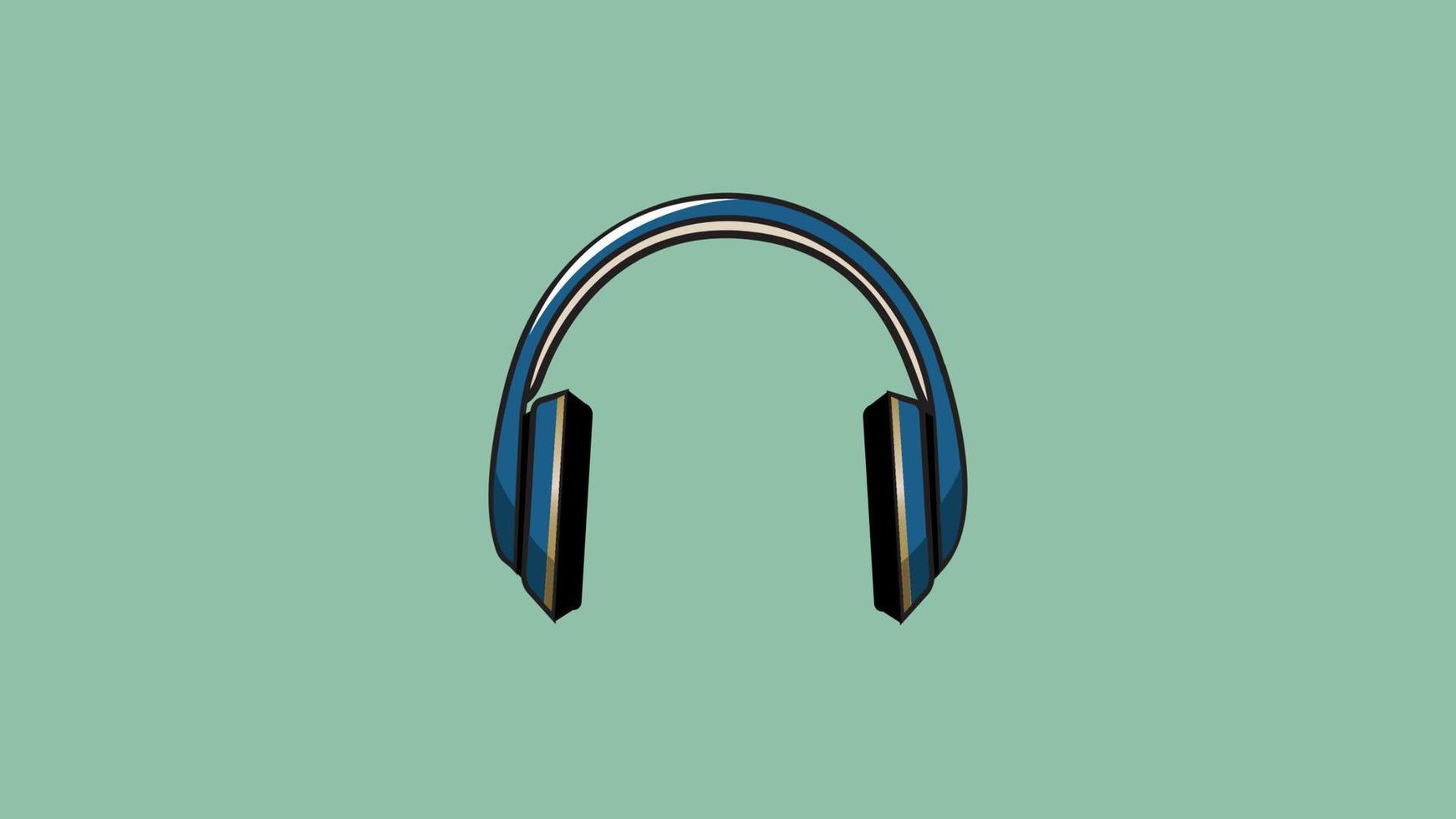 Modern wireless headphone vector illustration