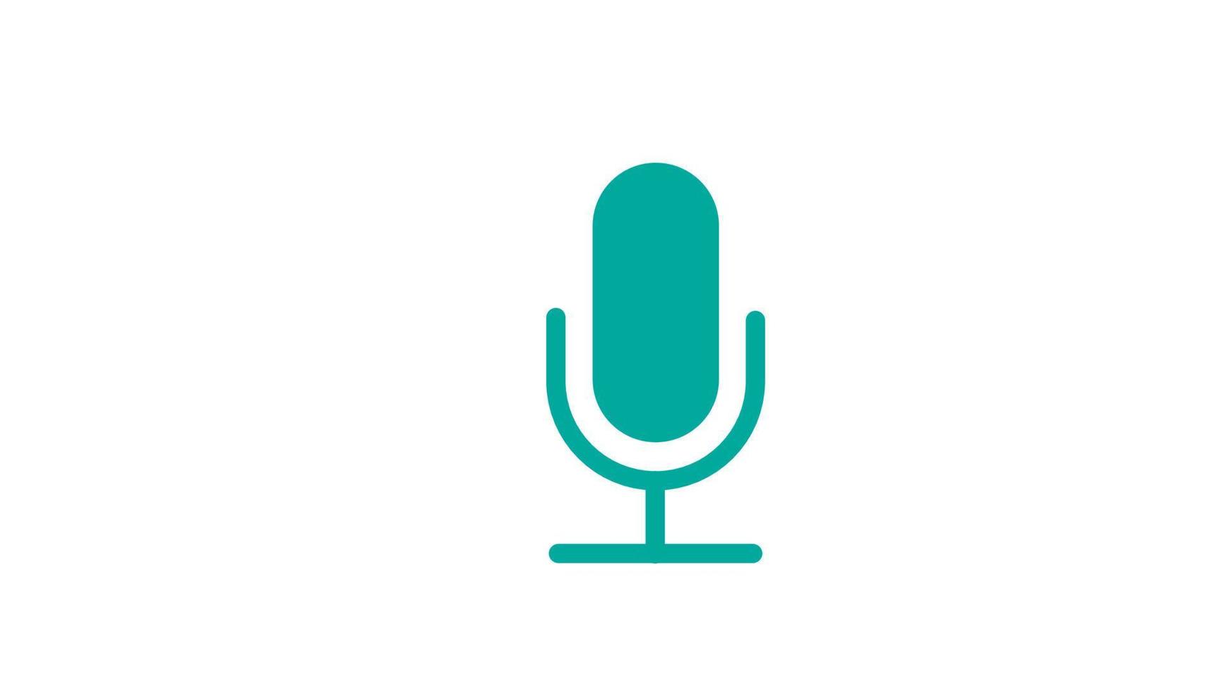 Microphone speaker flat vector icon illustration