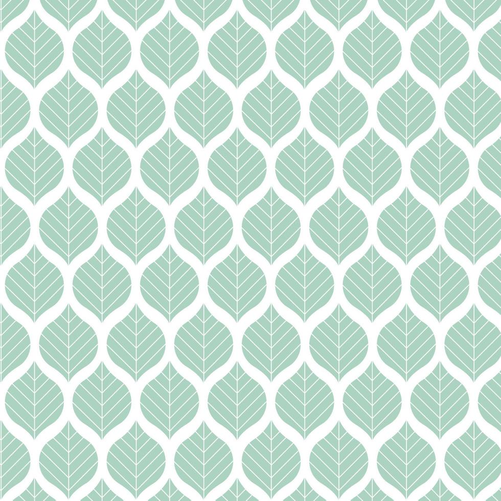 Abstract geometric leaves vector seamless pattern background