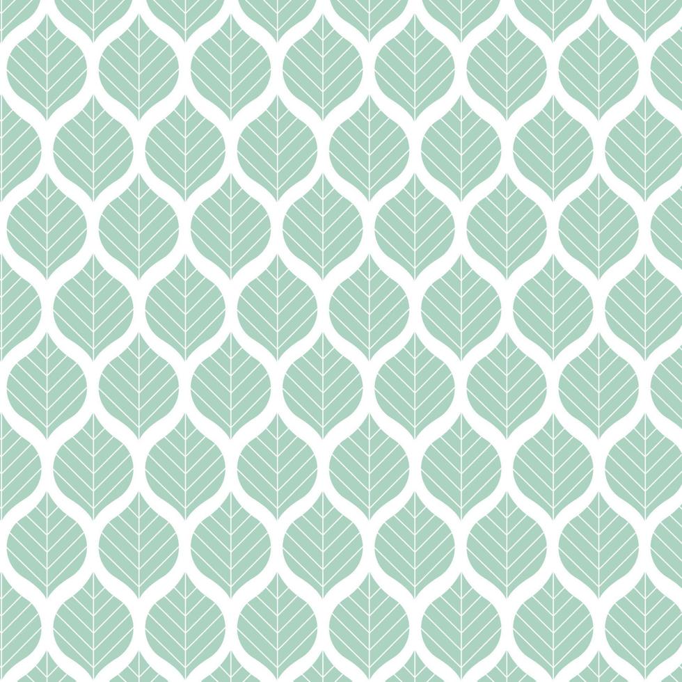 Abstract geometric leaves vector seamless pattern background