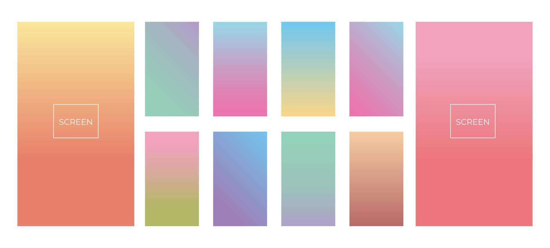 Soft gradient color background. Modern screen vector design for mobile app. Soft color gradients.