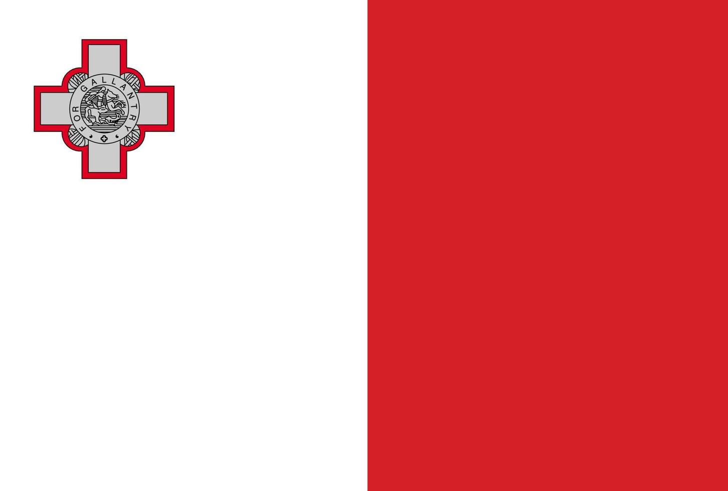 vector de bandera de malta en color oficial y proporción correcta