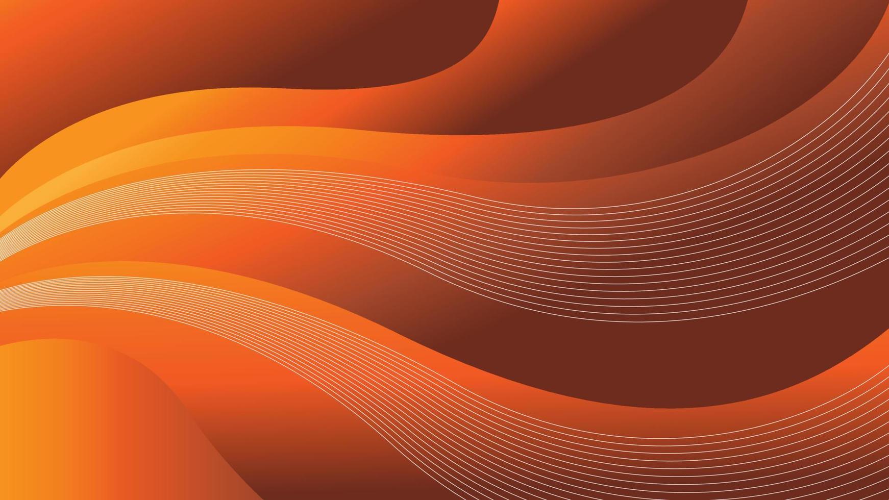 fondo de vector degradado naranja de onda dinámica abstracta