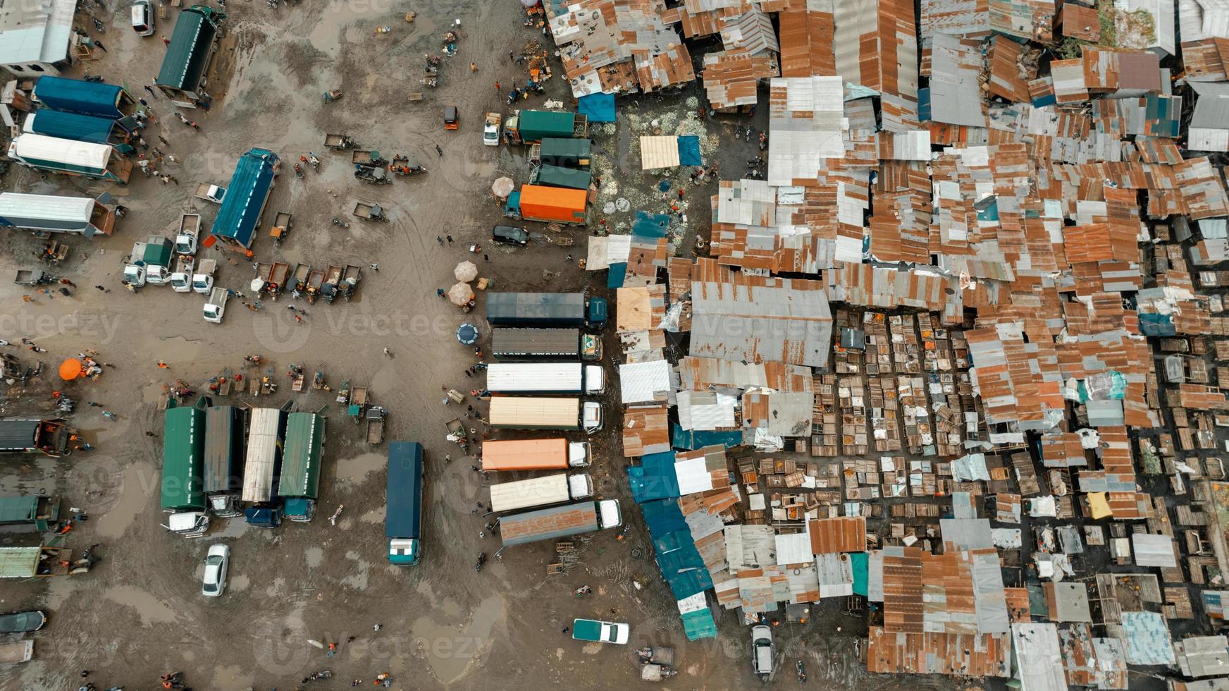 Aerial view of the industrial area in Dar es Salaam photo