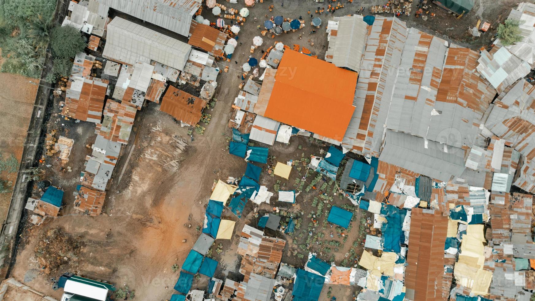 Aerial view of the industrial area in Dar es Salaam photo