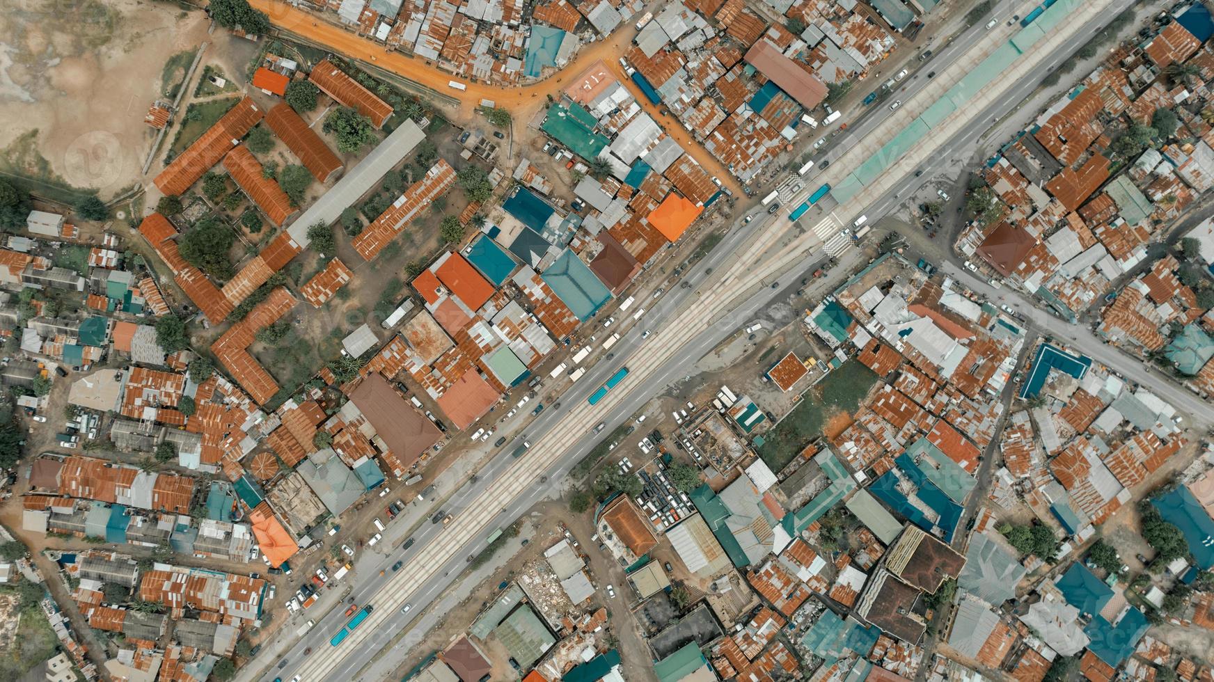 Aerial view of the industrial area in Dar es Salaam photo