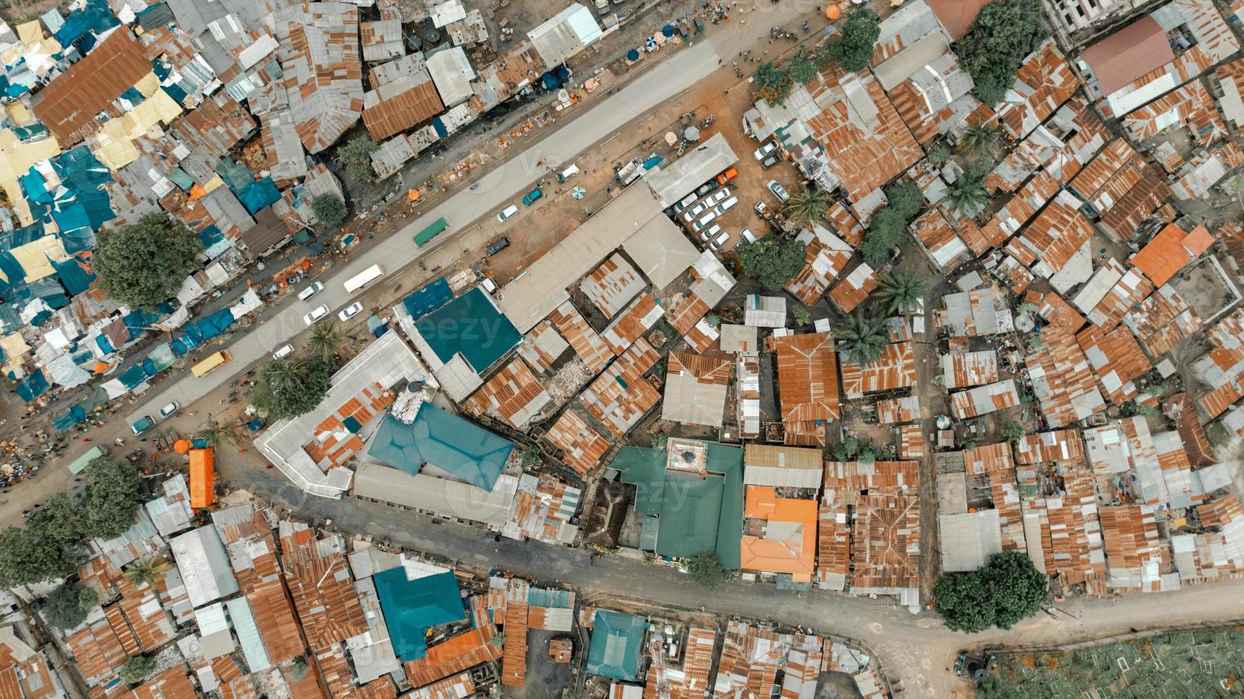 Aerial view of the industrial area in Dar es Salaam photo