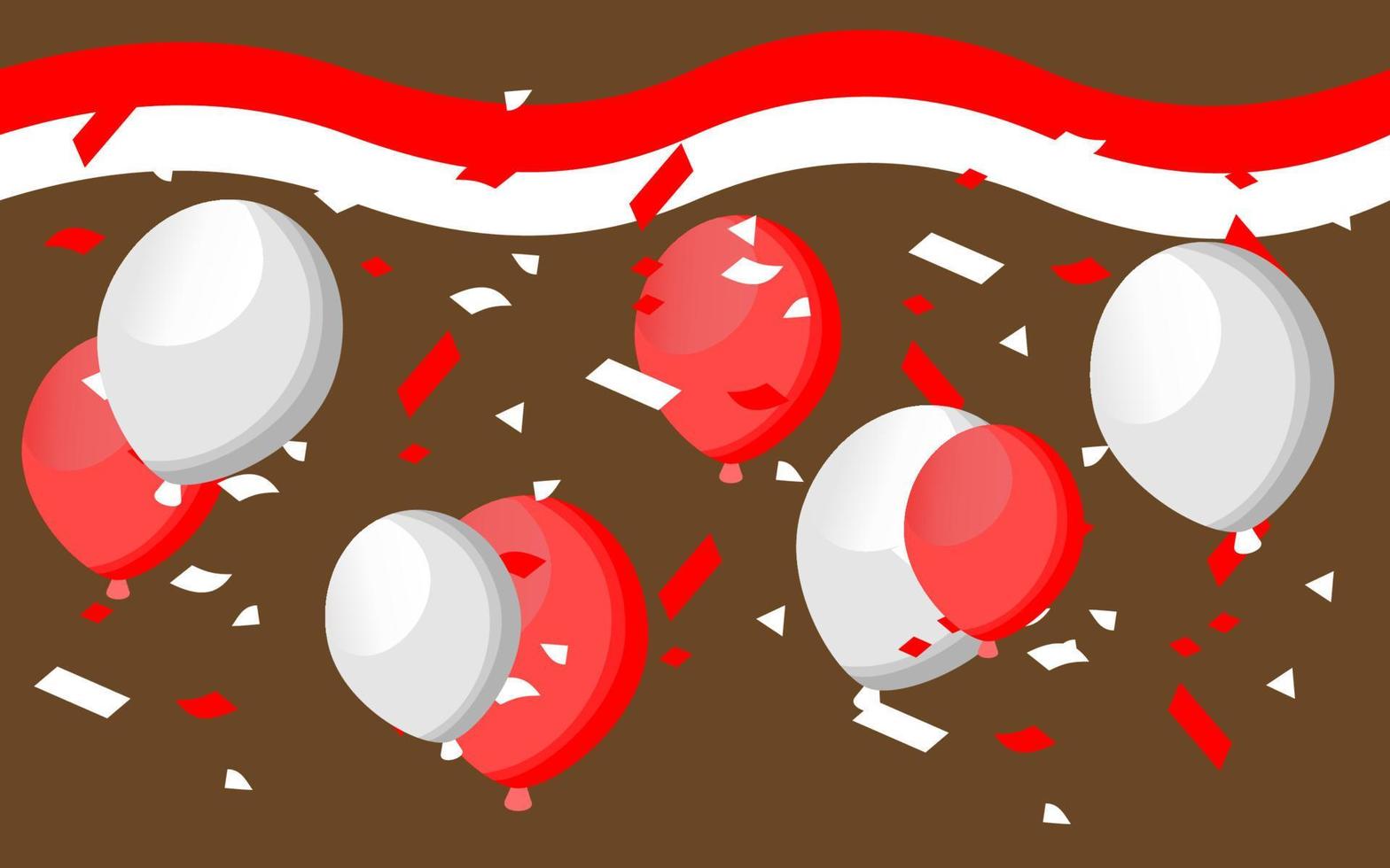 happy birthday design concept of Indonesia, independence day concept vector