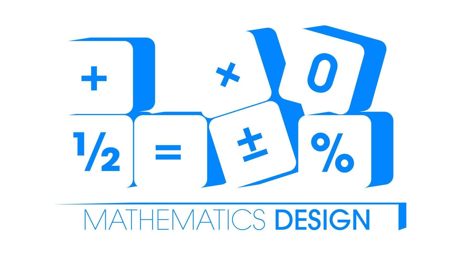 cube design mathematical science for school education, university, and kids vector