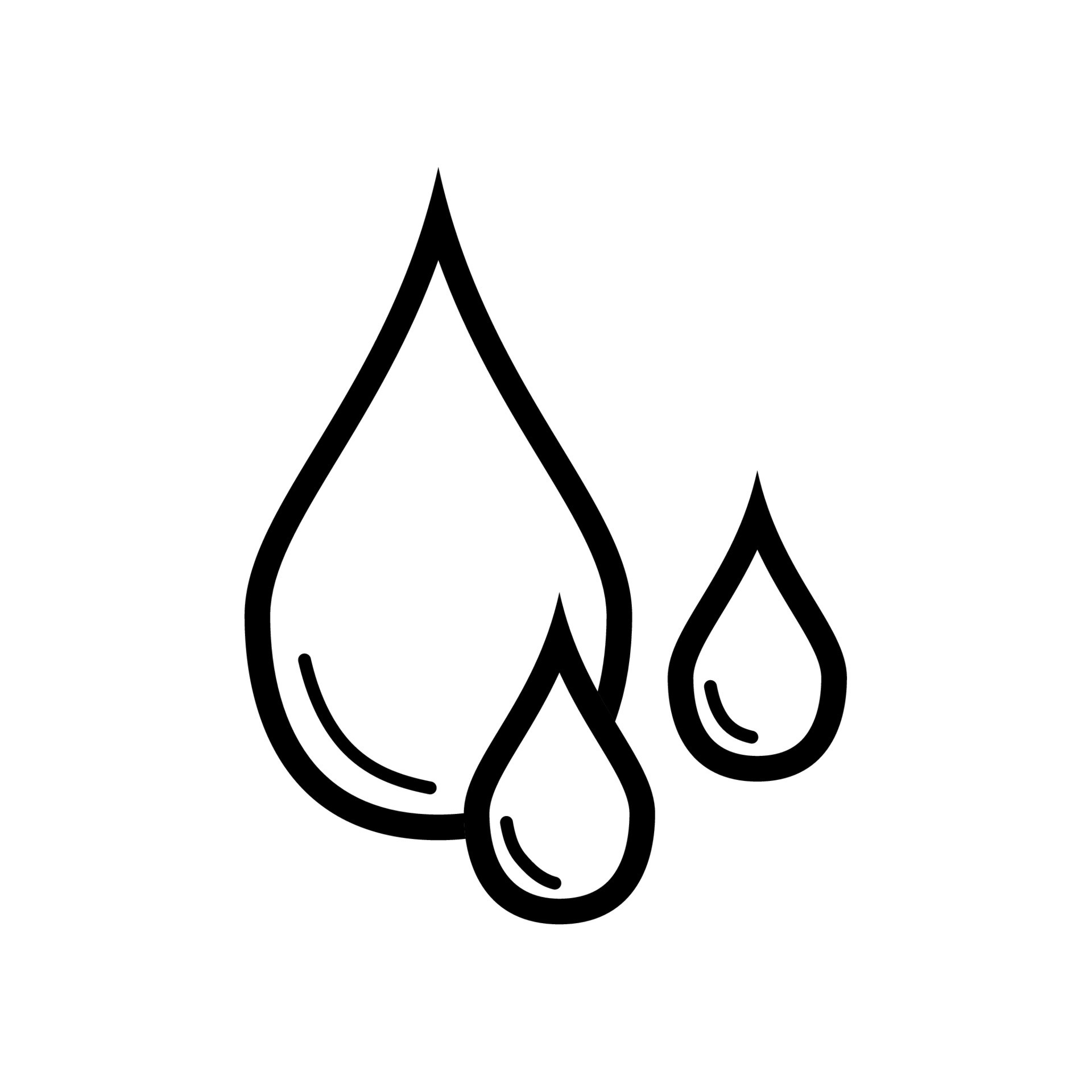 water drop clipart black