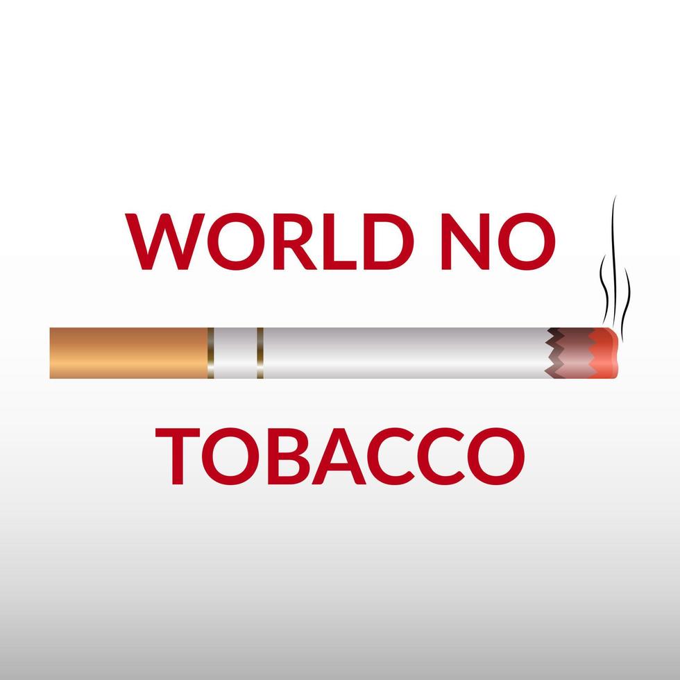 vector of a cigarette design concept of world no smoking.