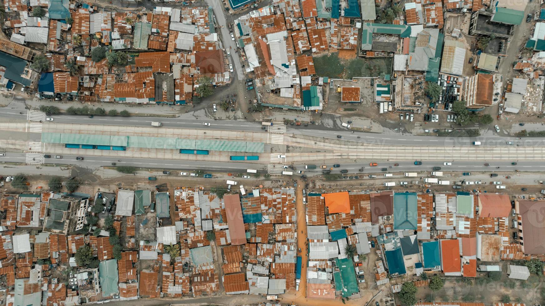 Aerial view of the industrial area in Dar es Salaam photo