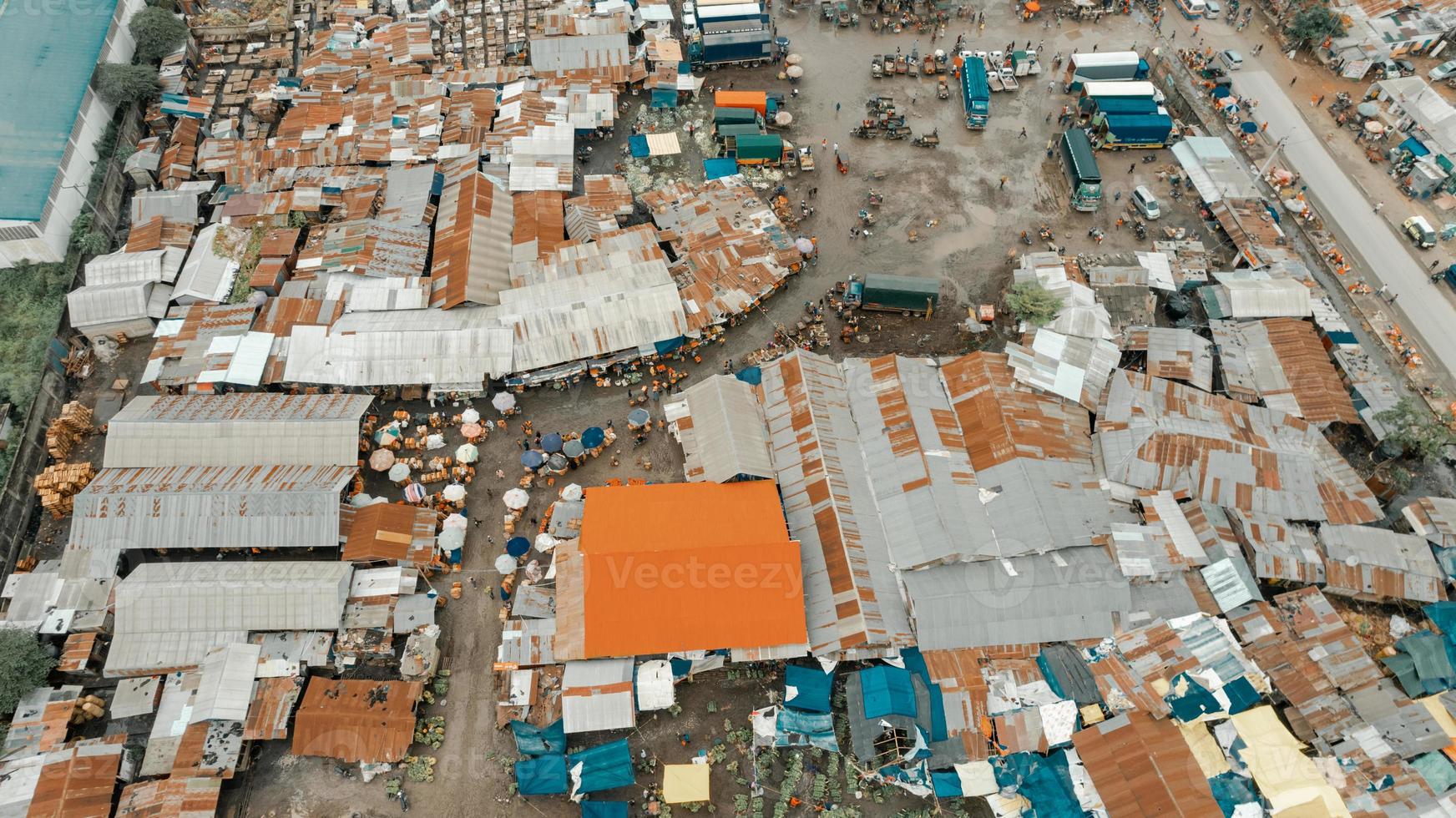 Aerial view of the industrial area in Dar es Salaam photo