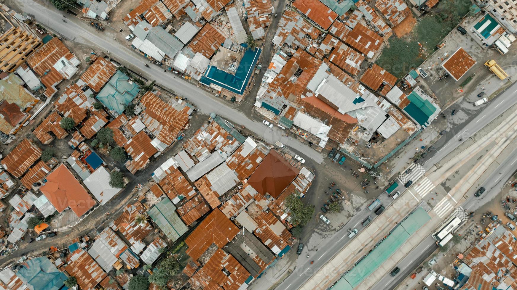 Aerial view of the industrial area in Dar es Salaam photo