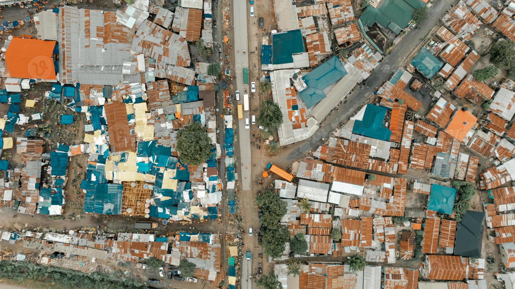 Aerial view of the industrial area in Dar es Salaam photo