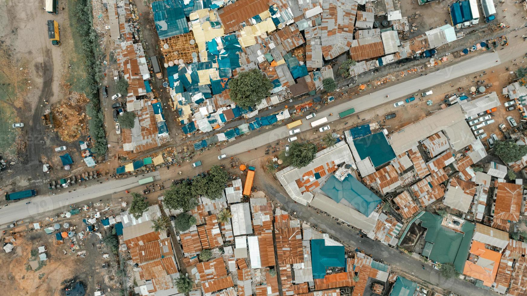 Aerial view of the industrial area in Dar es Salaam photo