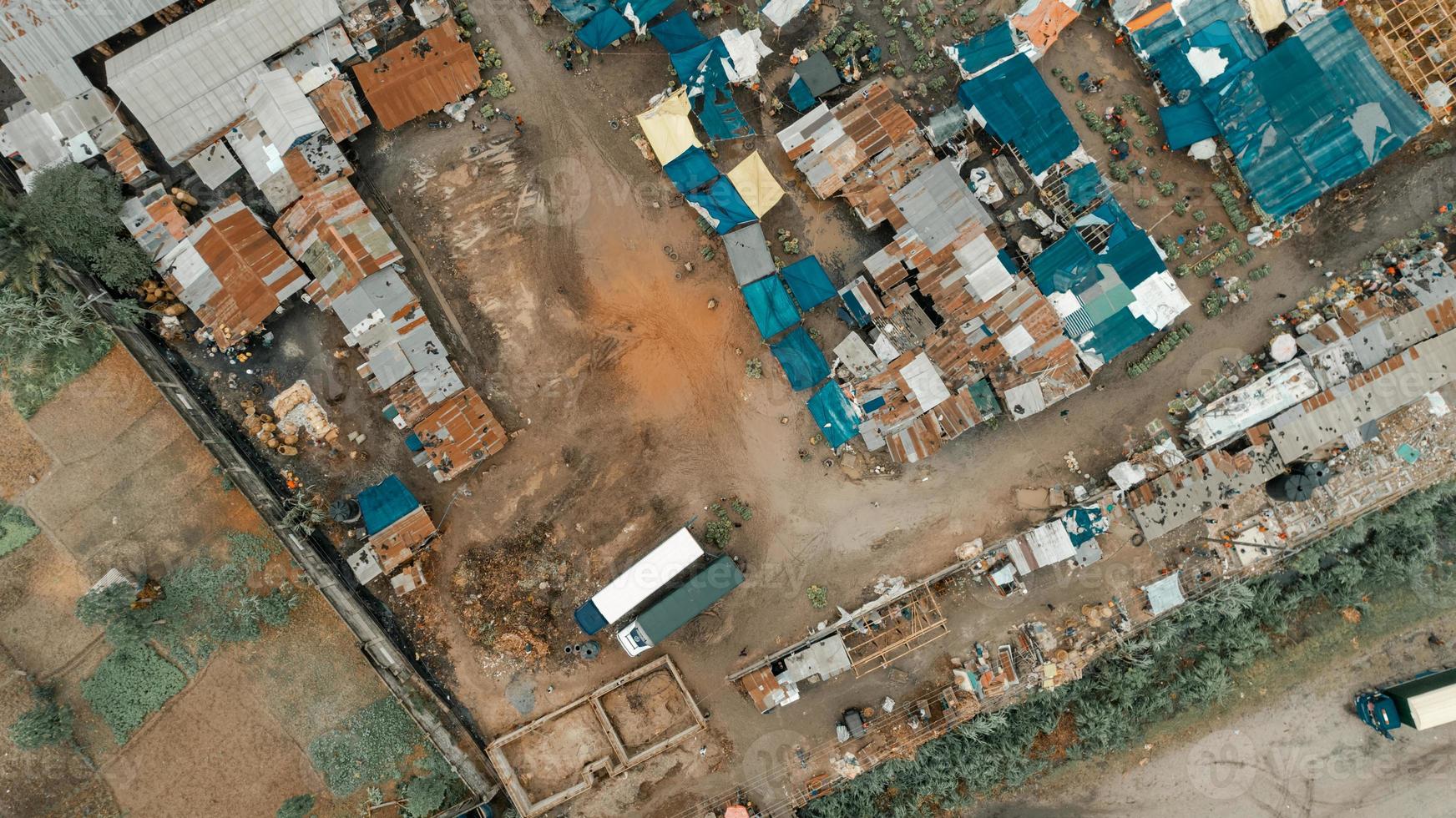 Aerial view of the industrial area in Dar es Salaam photo