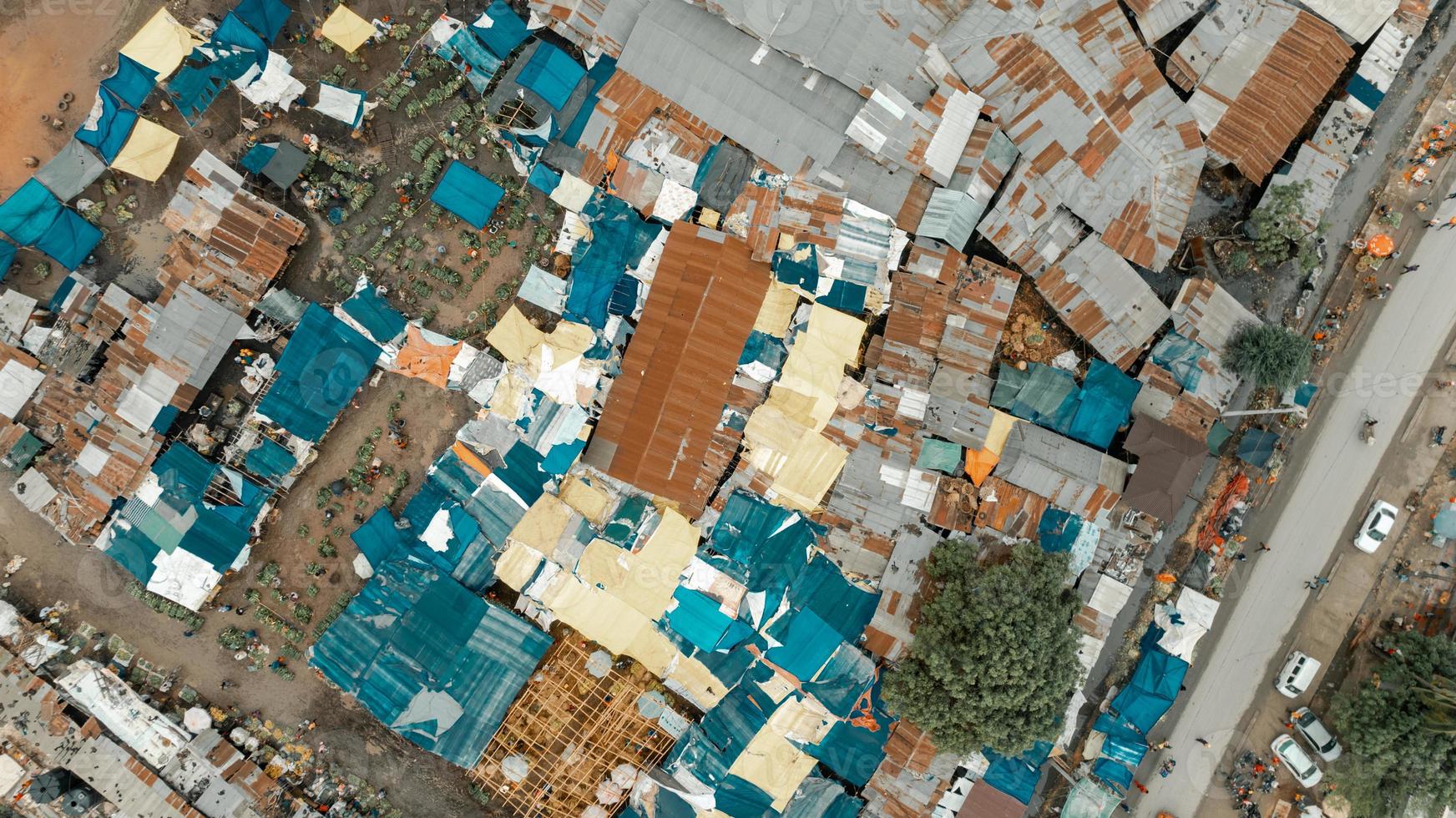 Aerial view of the industrial area in Dar es Salaam photo