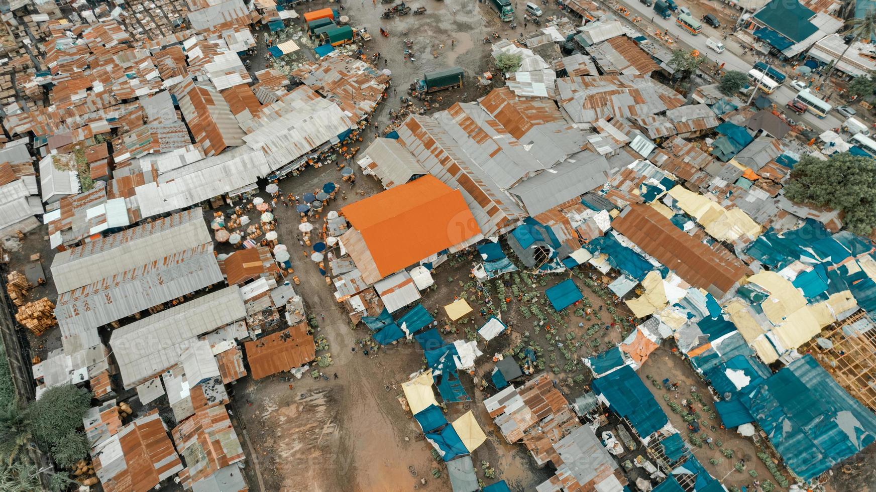 Aerial view of the industrial area in Dar es Salaam photo